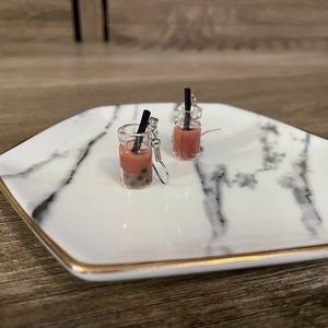 "Chocolate Boba Tea" Earrings!